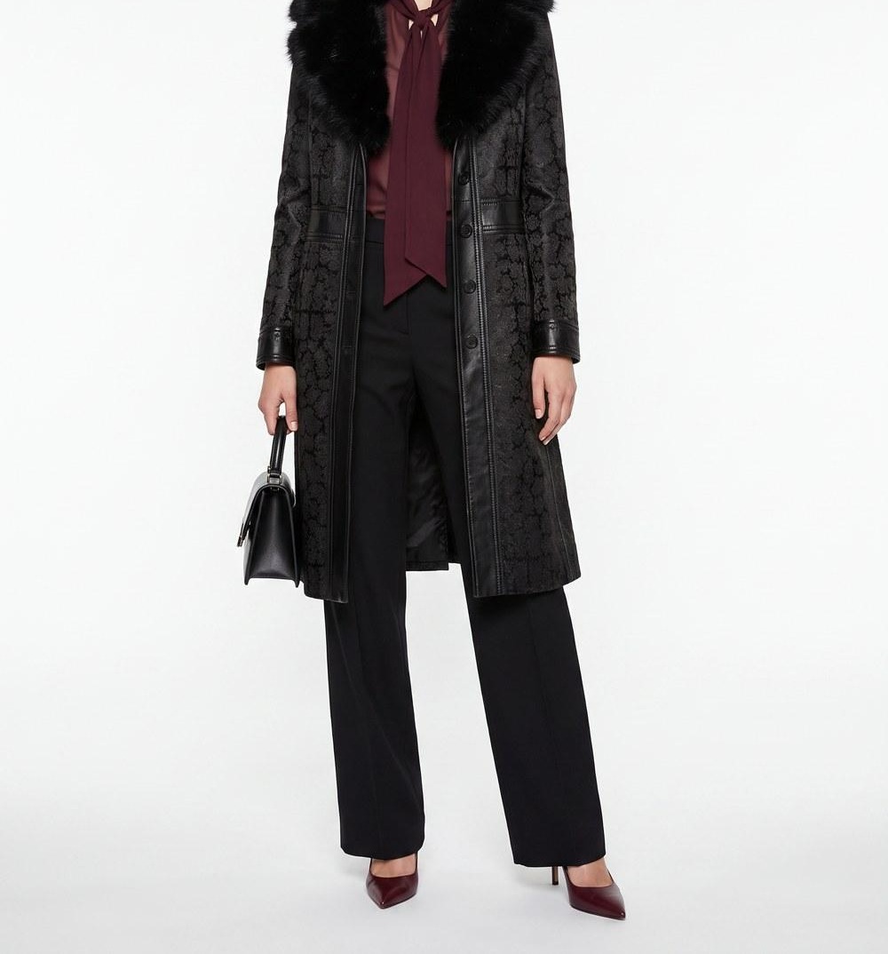 Dense Tonal Floral Damask coat